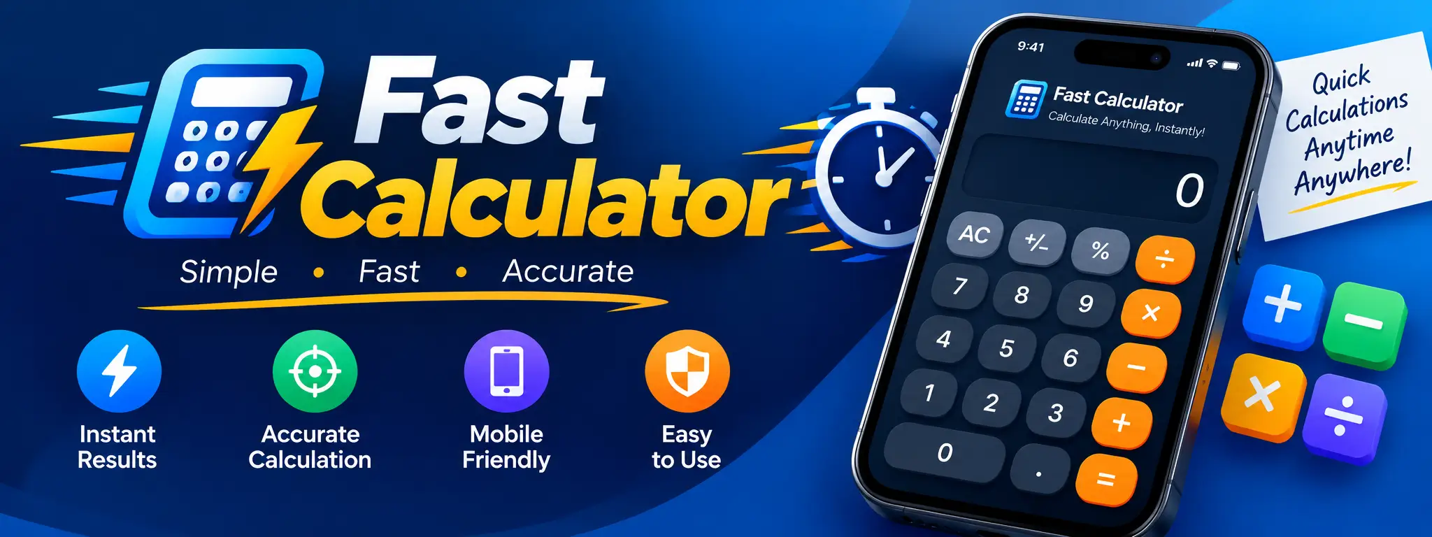 Fast calculator displays intermittent fasting hours and eating window for 16:8, 18:6 and 20:4 methods