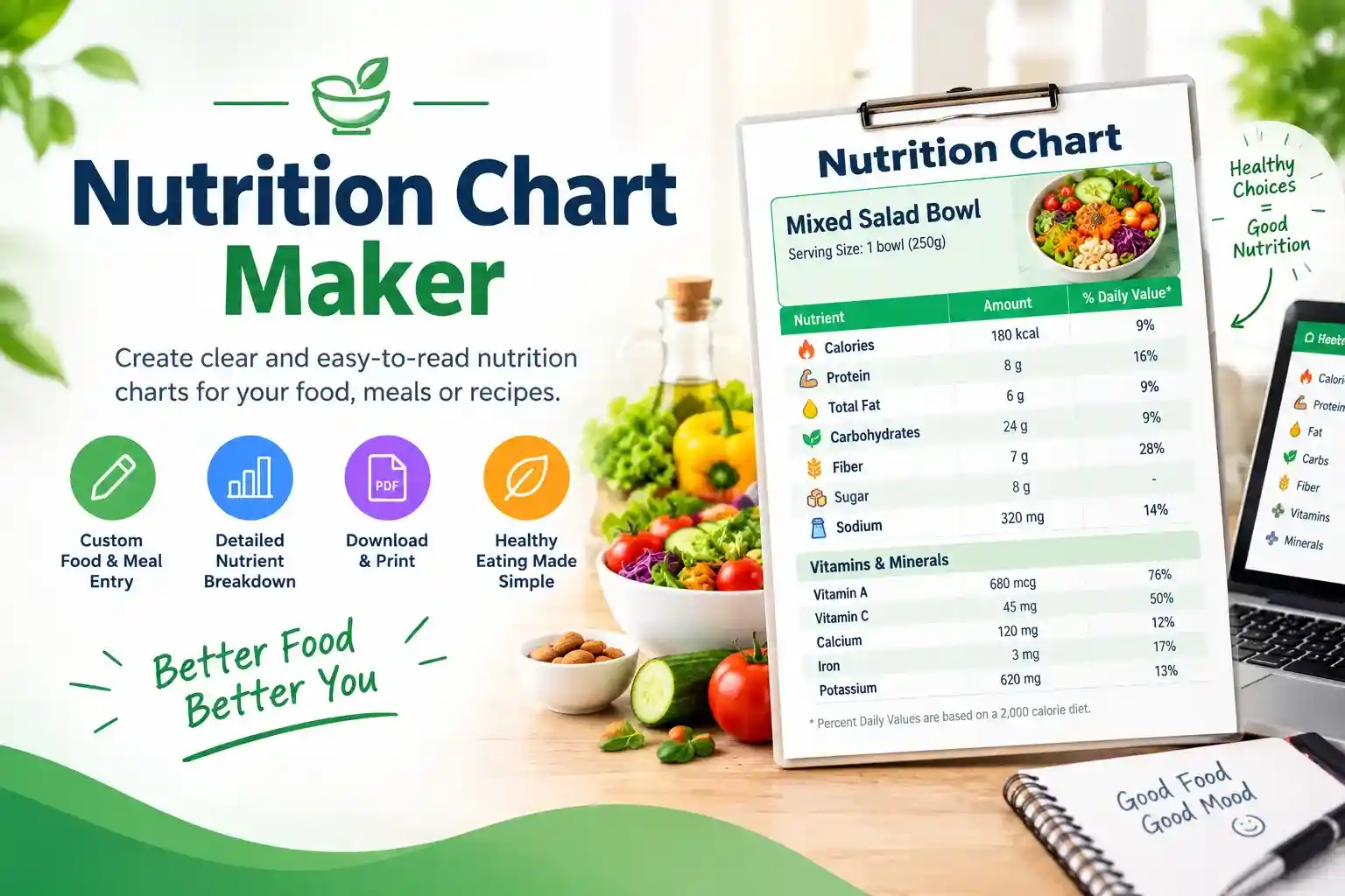 Nutrition Chart Maker tool