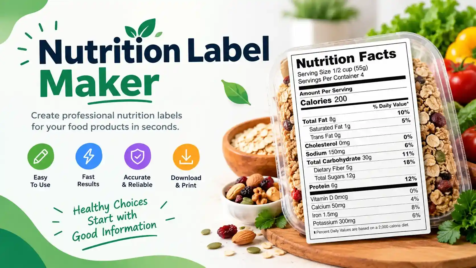 Nutrition Label Maker tool