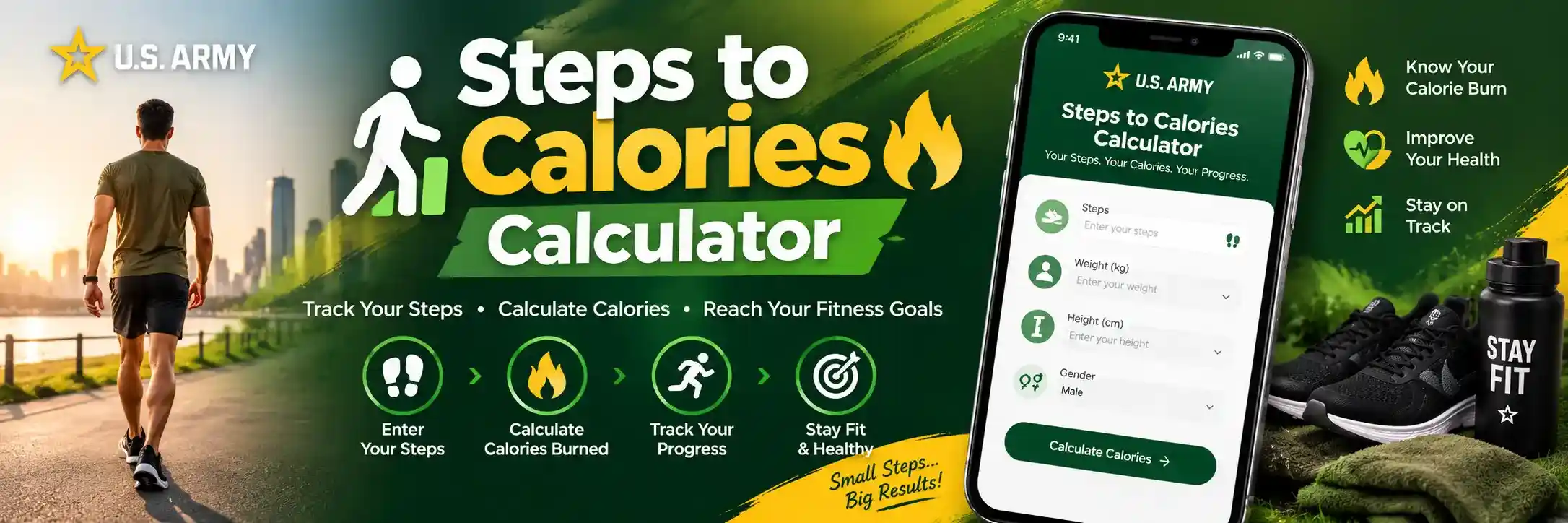 Steps to Calories Calculator tool